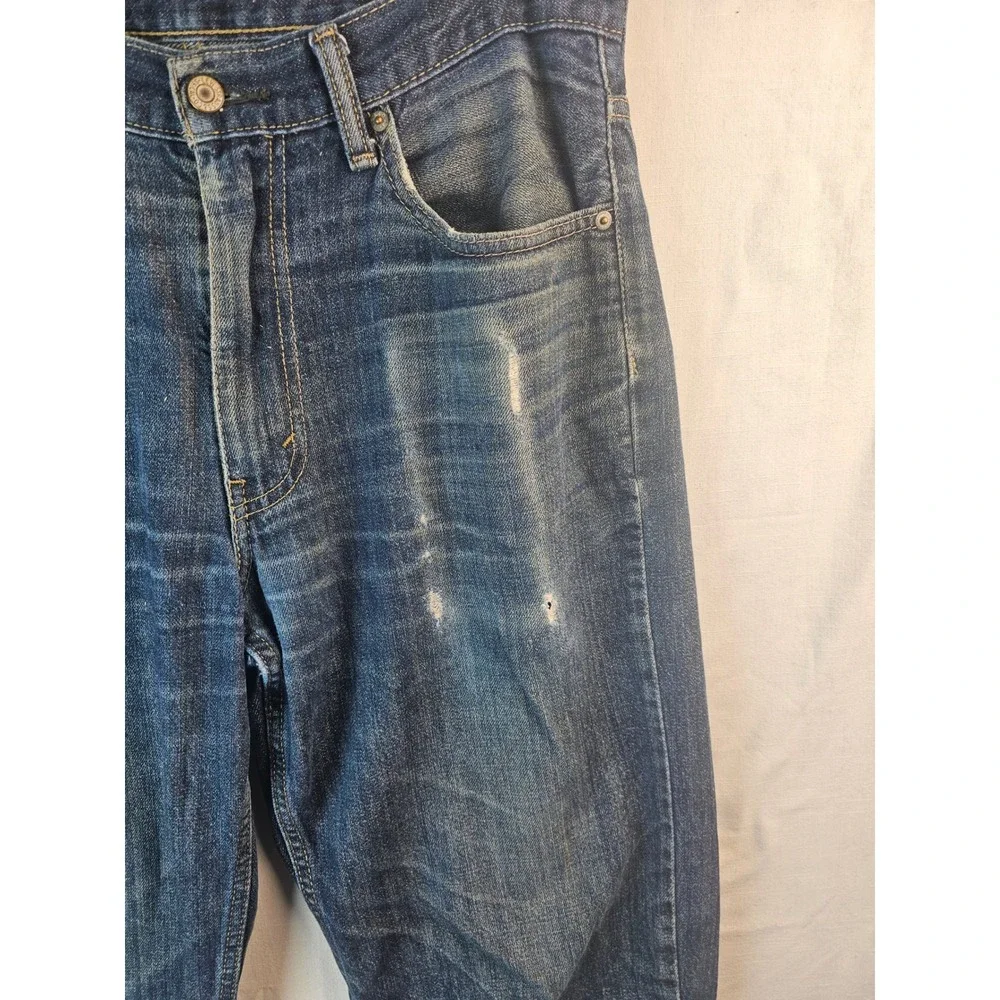 Levis 550 Relaxed Fit Tapered Leg Dark Wash Blue Denim Jeans Men's 34x34